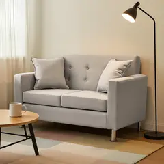 MBC - Sofá 2 Cuerpos New Mallorca Tela Lino Beige