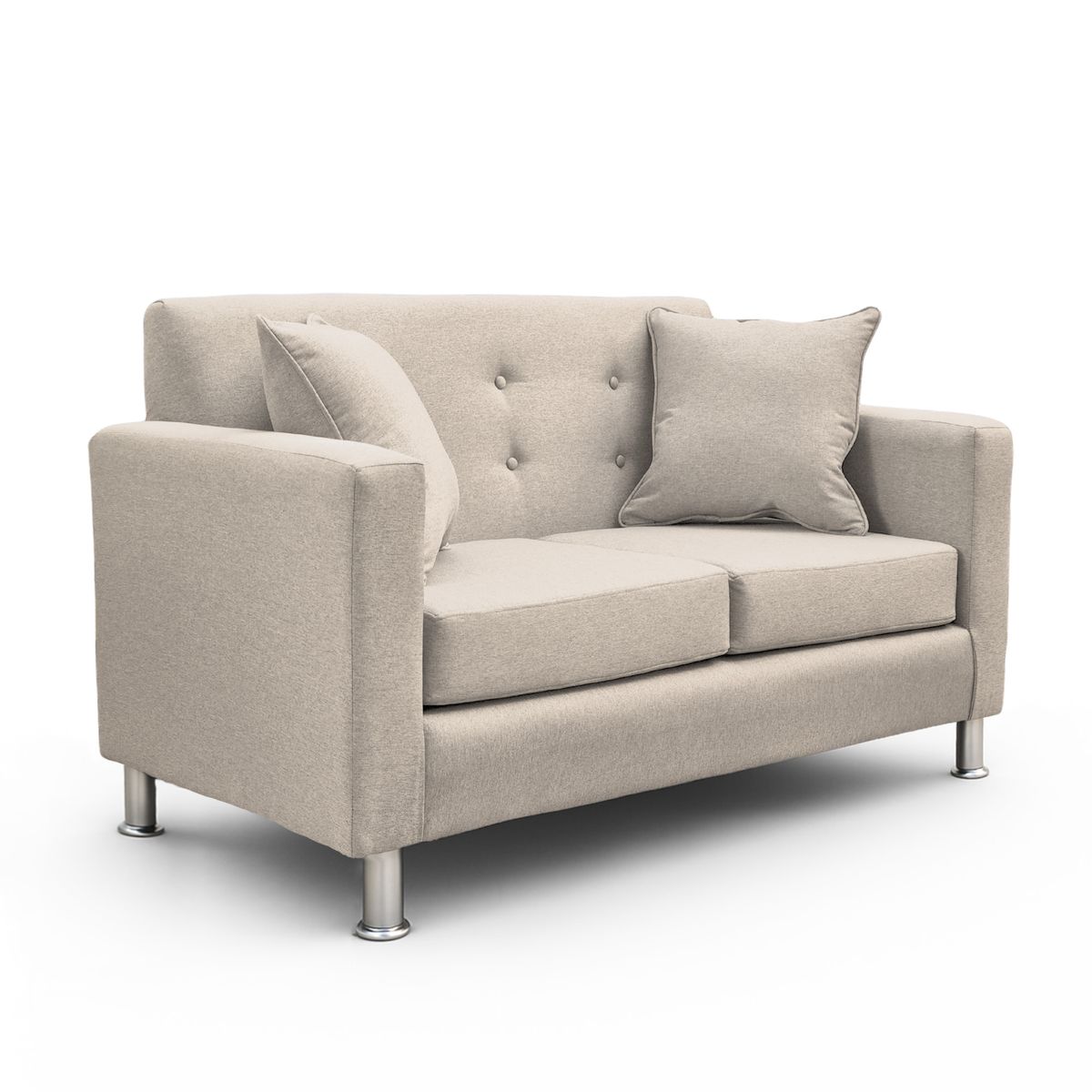 MBC - Sofá 2 Cuerpos New Mallorca Tela Lino Beige