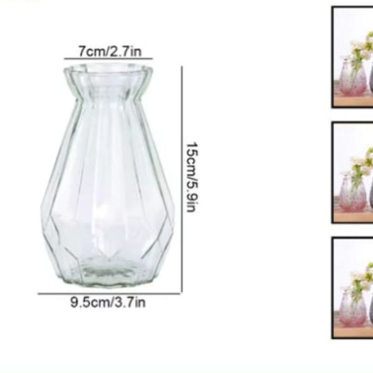 GENERICO - Macetero De Vidrio 15Cm Para Flores Florero