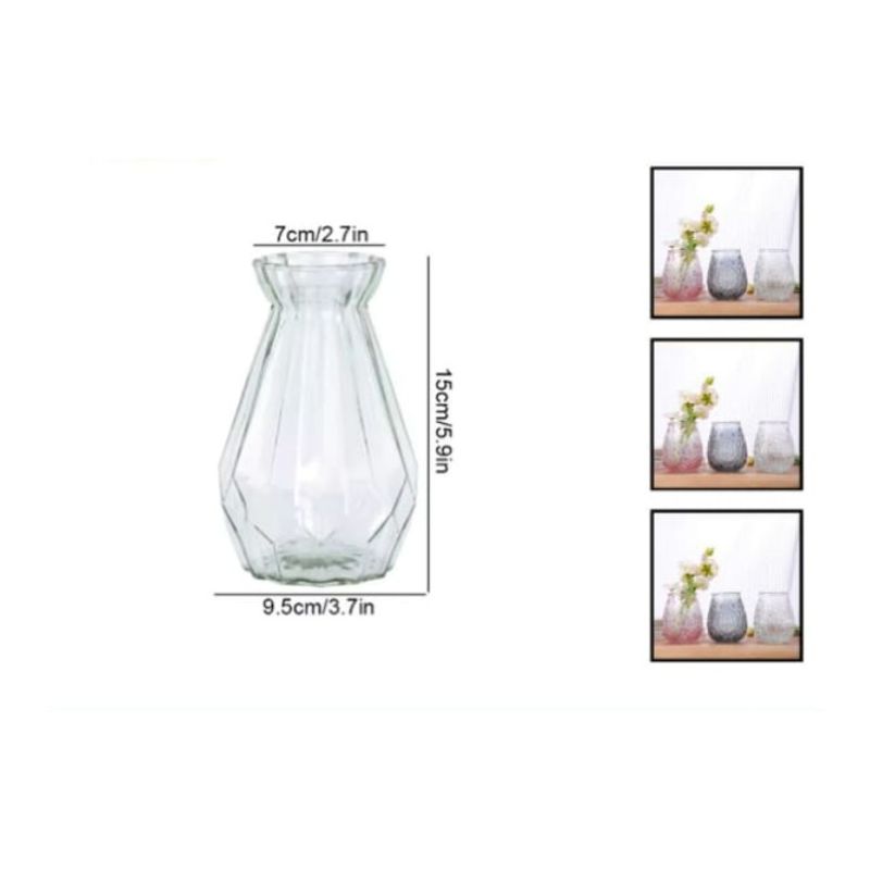GENERICO - Macetero De Vidrio 15Cm Para Flores Florero