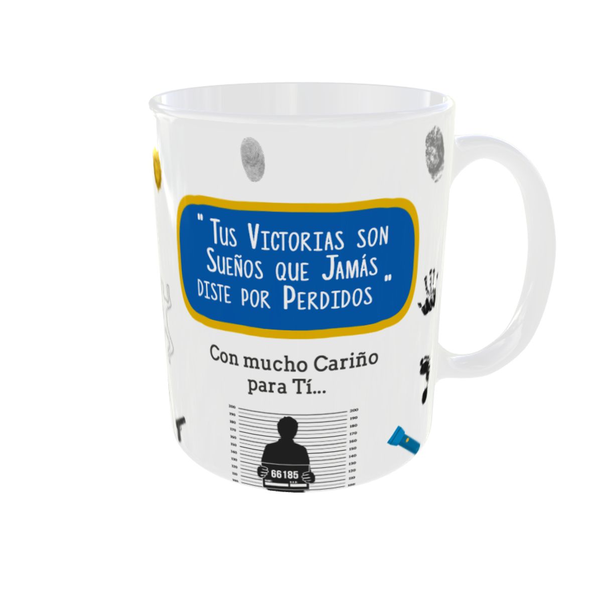 GENERICO - TAZA AQUI TOMA LA MEJOR PDI REGALO POLICIA DE INVESTIGACIONES