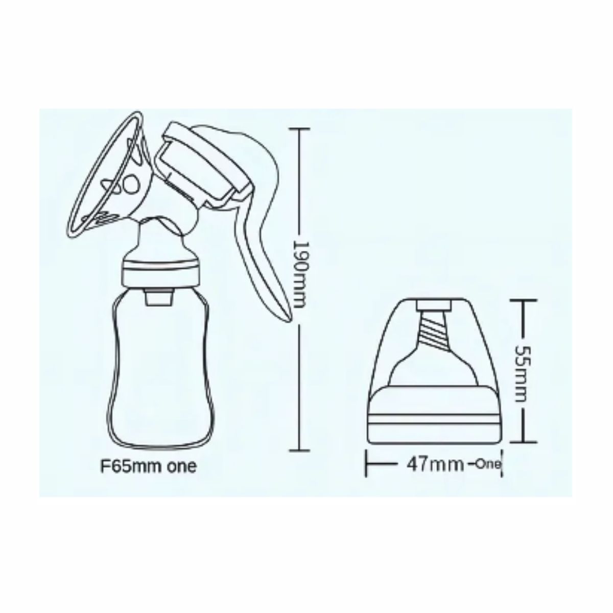 GENERICO - Extractor Leche Materna Manual Con Botella Mamadera