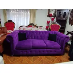 GENERICO - Sofa capitone artesanal 3 cuerpos