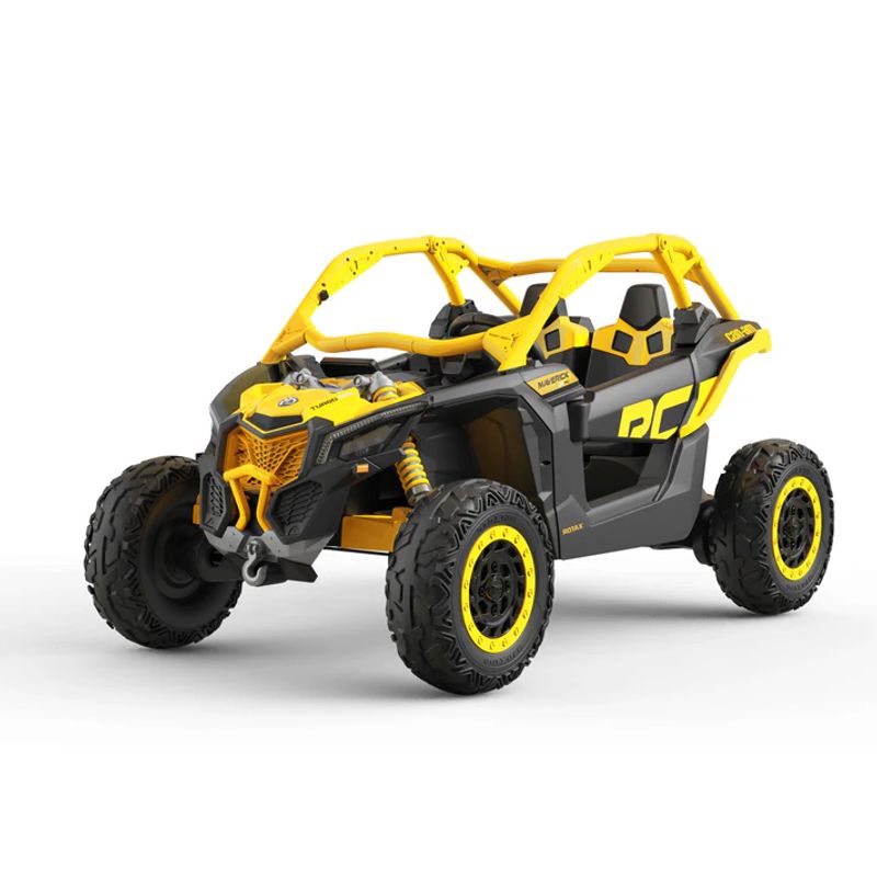 ABMTOYS - Can-Am Maverick XXL 24 Volt 2 Asientos Ecocuero y Ruedas de goma Y