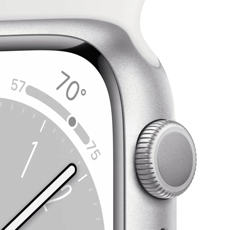 APPLE - Apple Watch S8 GPS 45 mm Plata Reacondicionado