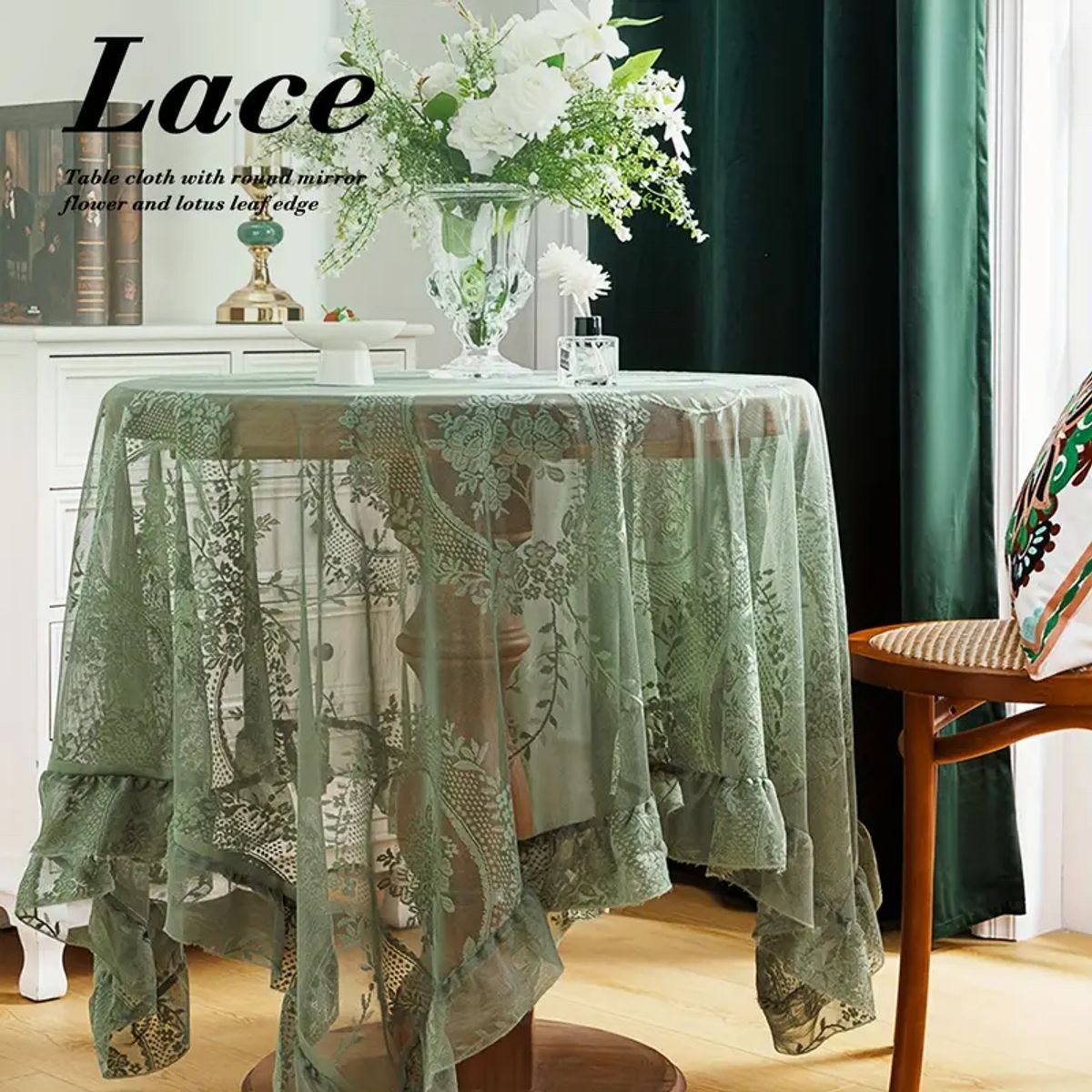 PUREPOWER - Mantel Redondo Encaje 90cm