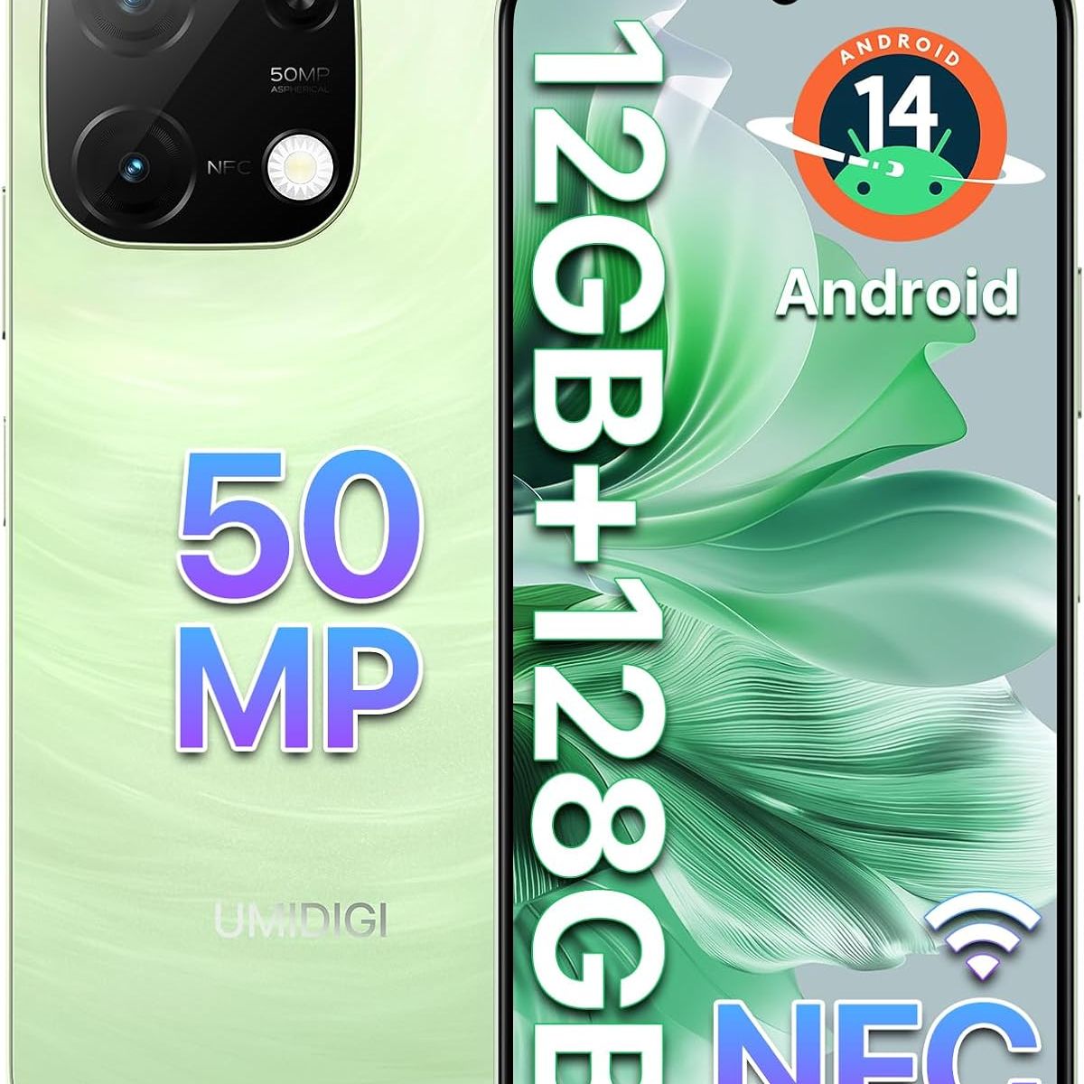 UMIDIGI - Umidigi G9C Celular 12GB+128GB 50MP Android 14 Smartphone