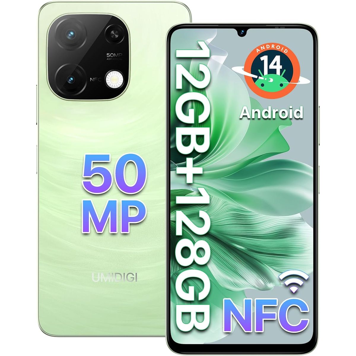 UMIDIGI - Umidigi G9C Celular 12GB+128GB 50MP Android 14 Smartphone