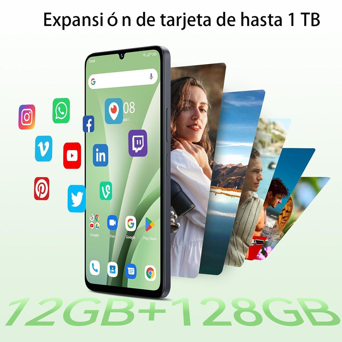 UMIDIGI - Umidigi G9C Celular 12GB+128GB 50MP Android 14 Smartphone