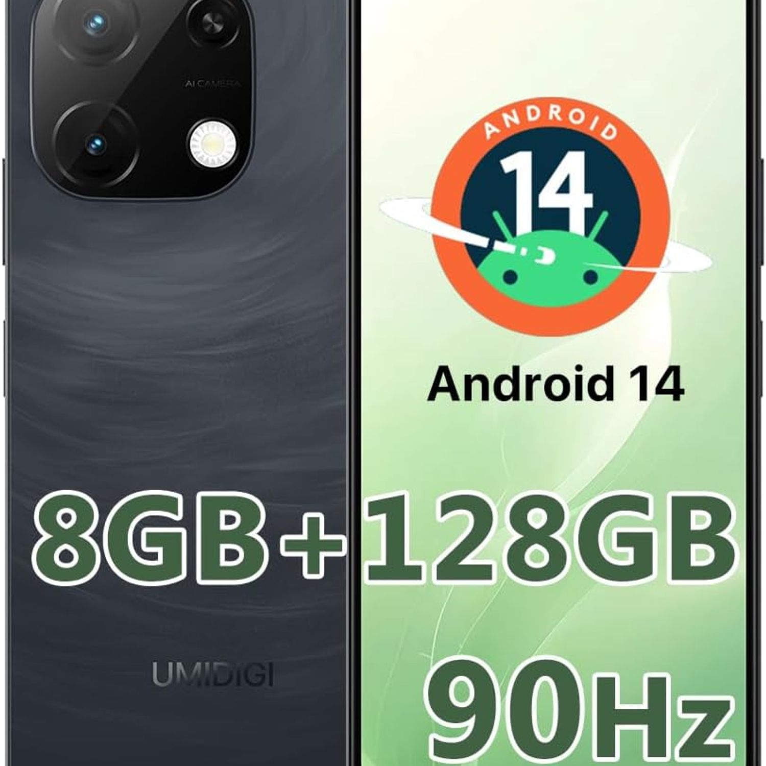 UMIDIGI Umidigi G9T Celular 8GB+128GB 13MP Android 14 Smartphone 