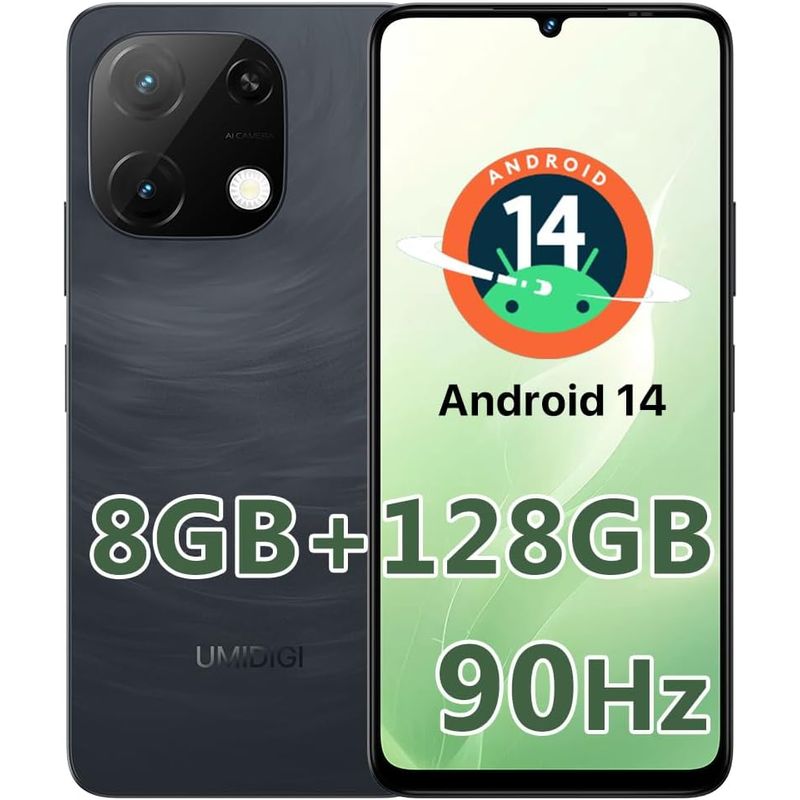 UMIDIGI - Umidigi G9T Celular 8GB+128GB 13MP Android 14 Smartphone