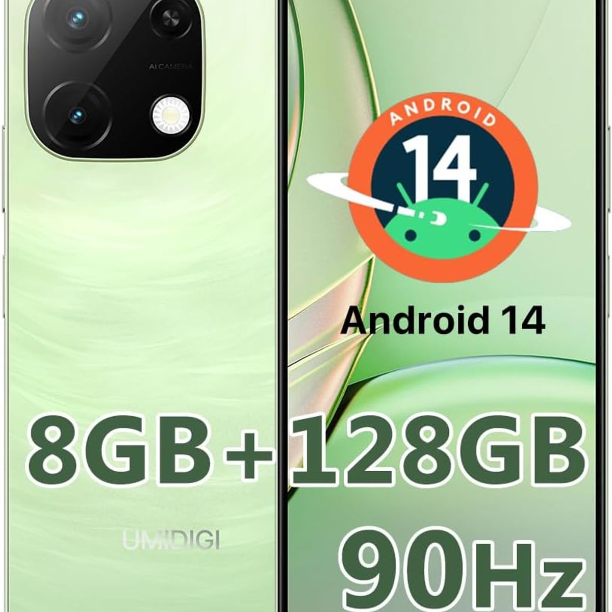 UMIDIGI - Umidigi G9T Celular 8GB+128GB 13MP Android 14 Smartphone