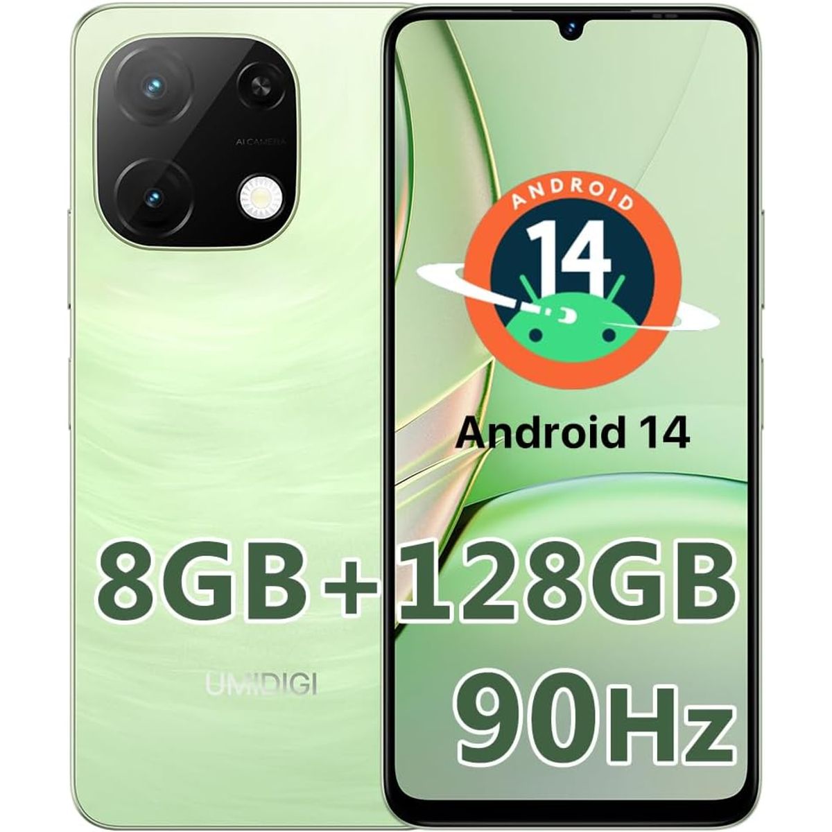 UMIDIGI - Umidigi G9T Celular 8GB+128GB 13MP Android 14 Smartphone