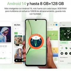 UMIDIGI - G9T Celular 8GB+128GB 13MP Android 14 Smartphone