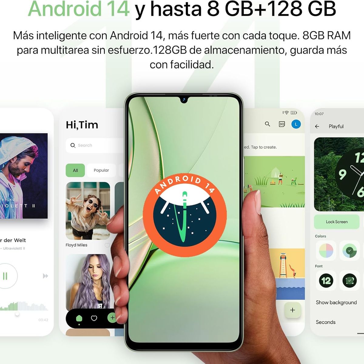 UMIDIGI - Umidigi G9T Celular 8GB+128GB 13MP Android 14 Smartphone