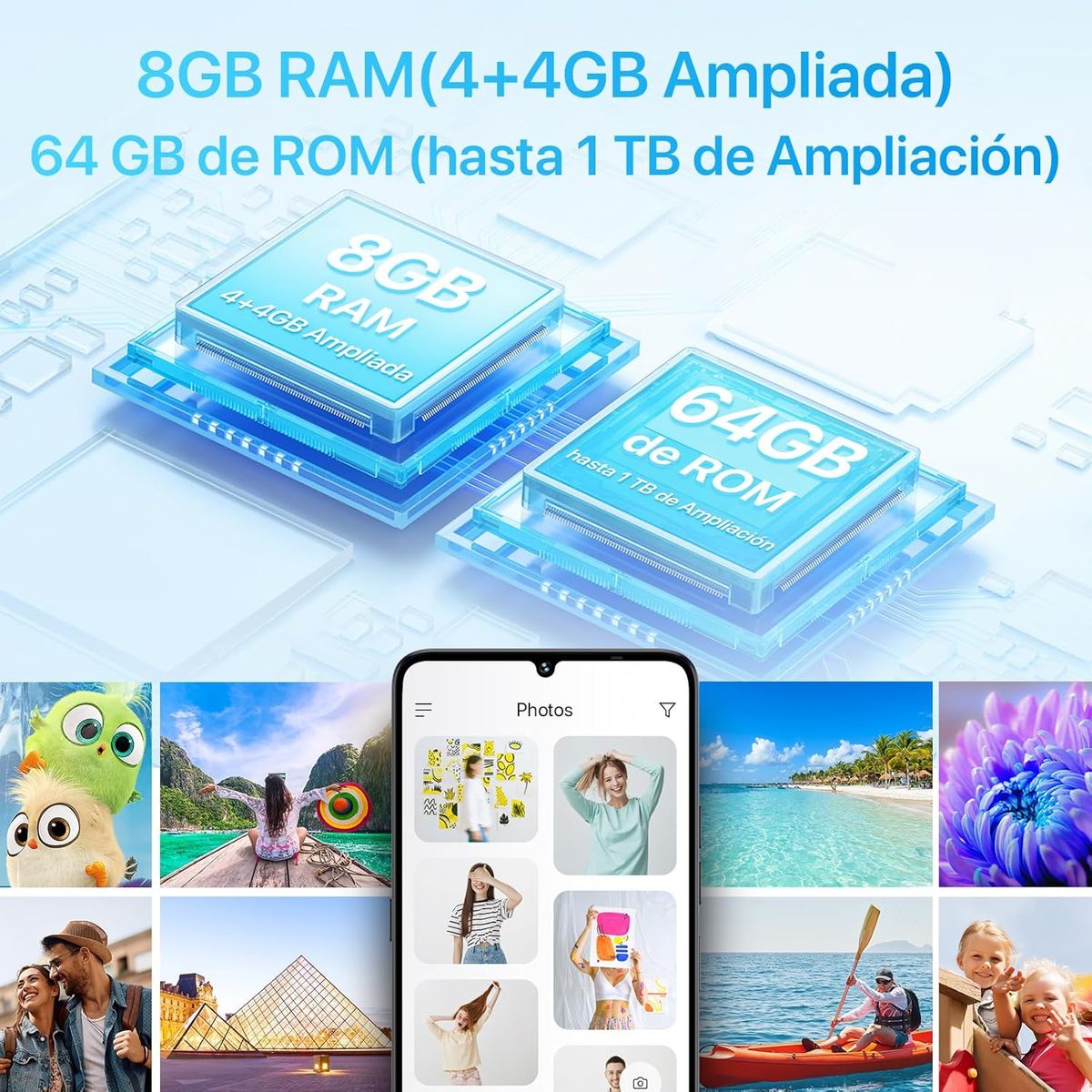 UMIDIGI - Umidigi G9A Celular 8GB+64GB 13MP Android 14 Smartphone