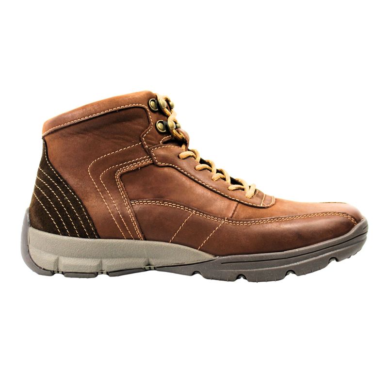 THUNDER BLUE - Botin Casual de Cuero Hombre L5 Marrón