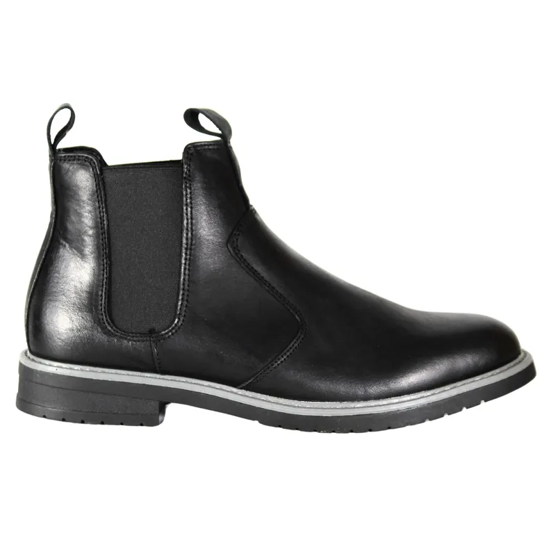 THUNDER BLUE - Botin de Cuero Hombre sin cordones 15 Negro