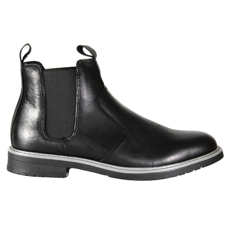 THUNDER BLUE - Botin de Cuero Hombre sin cordones 15 Negro