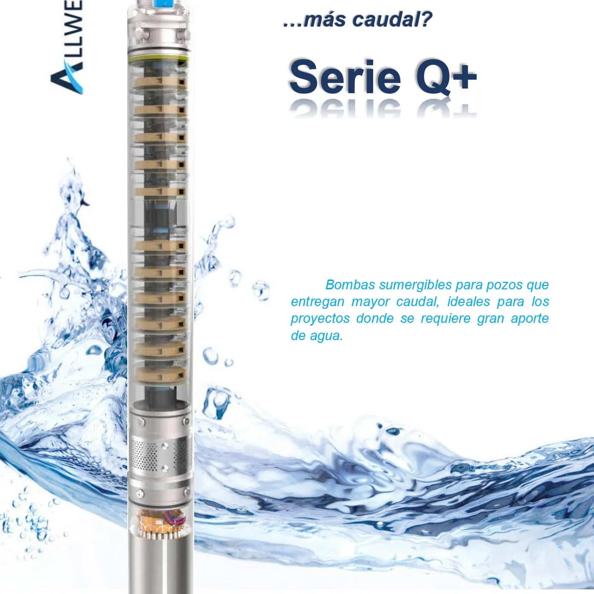 ALLWELL - Bomba Sumergible Pozo Profundo 3puLG 05hp Q+