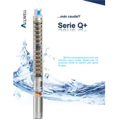 ALLWELL - Bomba Sumergible Pozo Profundo 3puLG 05hp + Cable + Control