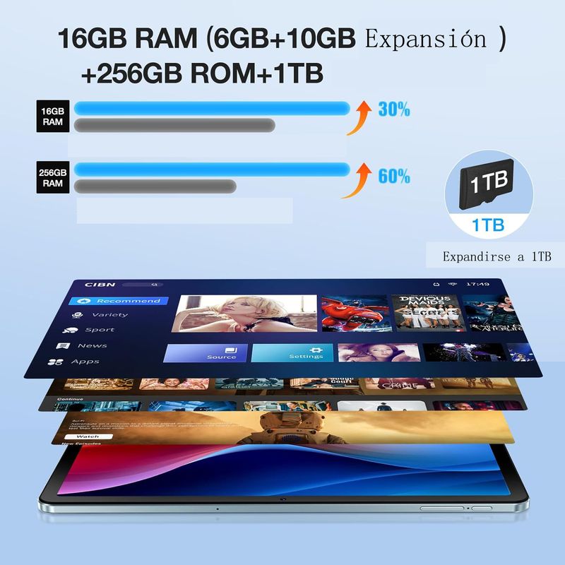 DOOGEE - DOOGEE T30S Tableta 16GB+256GB 11 Pulgadas Android 13