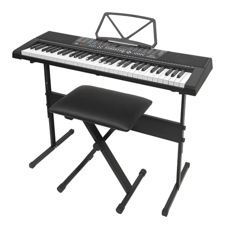 GENERICO - Teclado Musical Epic 61 Teclas Tonos Pack Sillin