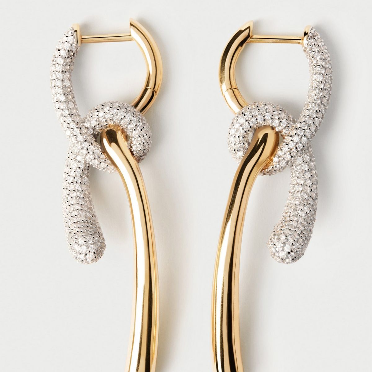 PDPAOLA - Aros Twist Pavé plata PDPAOLA