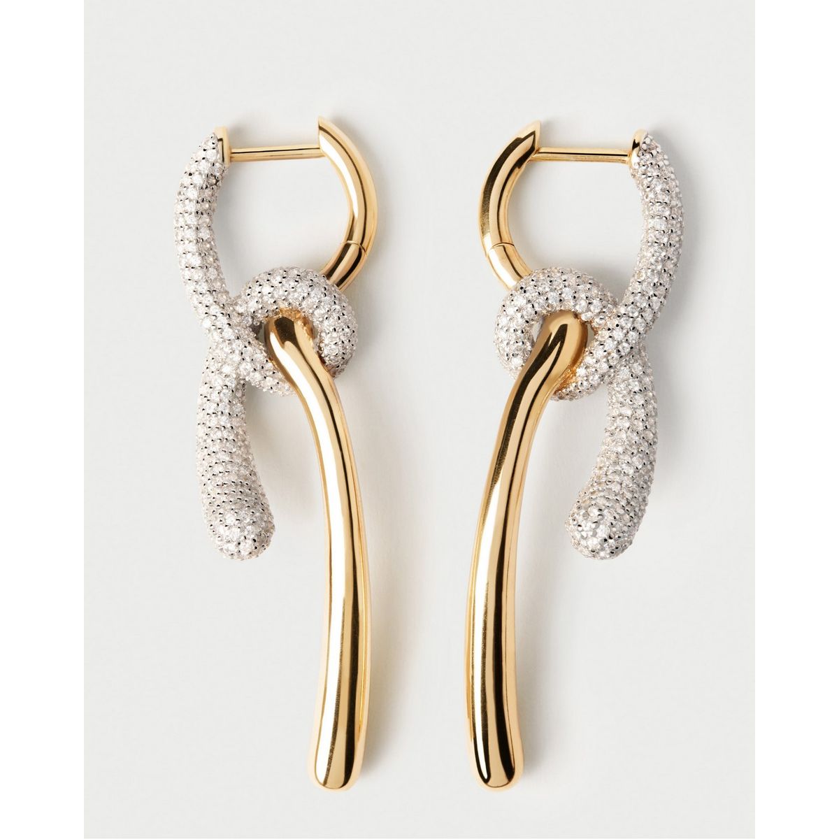 PDPAOLA - Aros Twist Pavé plata PDPAOLA