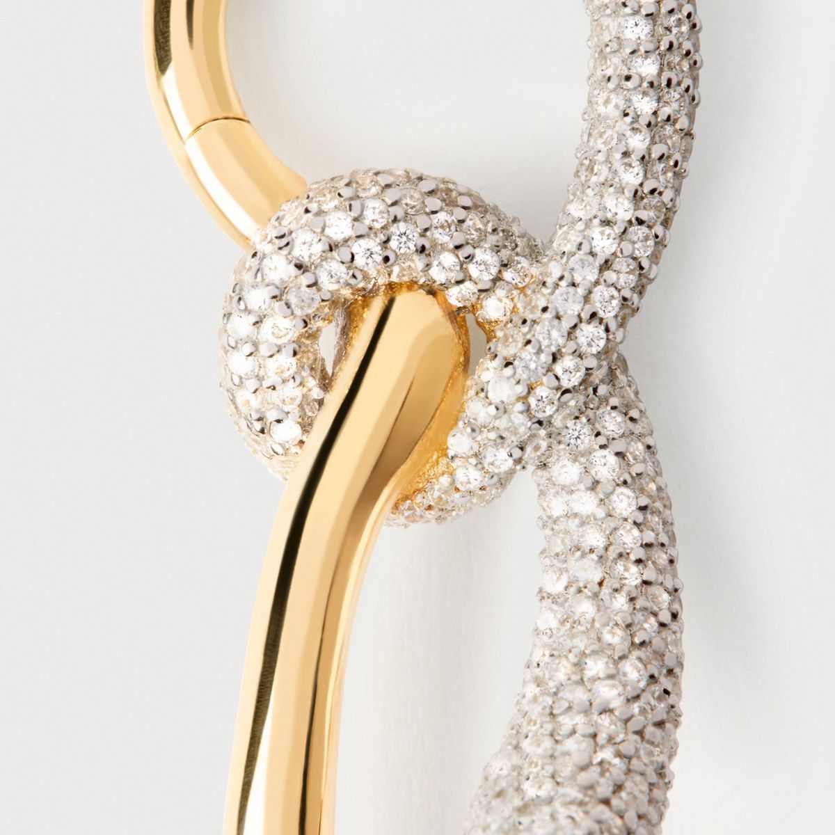 PDPAOLA - Aros Twist Pavé plata PDPAOLA