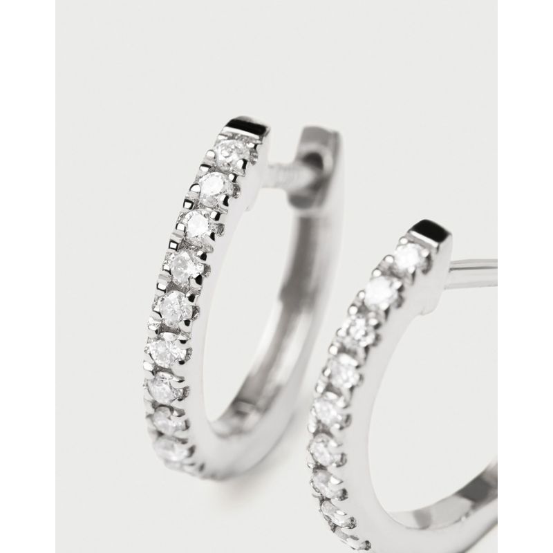 PDPAOLA - Aros Mini Eternity de Diamantes y Oro Blanco