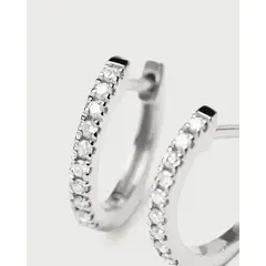PDPAOLA - Aros Mini Eternity de Diamantes y Oro Blanco
