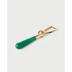 PDPAOLA - Verde Aventurine Large Jupiter Individual Hoop