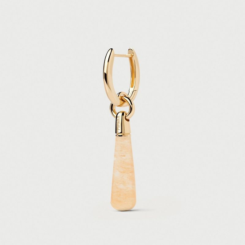PDPAOLA - Amarillo Aventurine Large Jupiter Individual Hoop