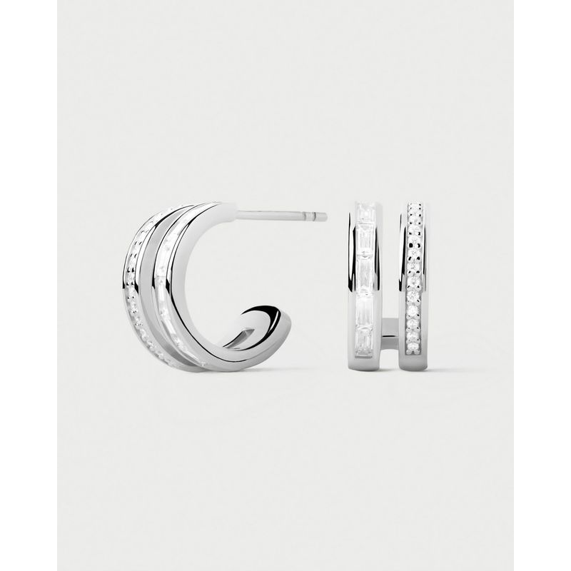 PDPAOLA - Aros Bianca Double Band Plata