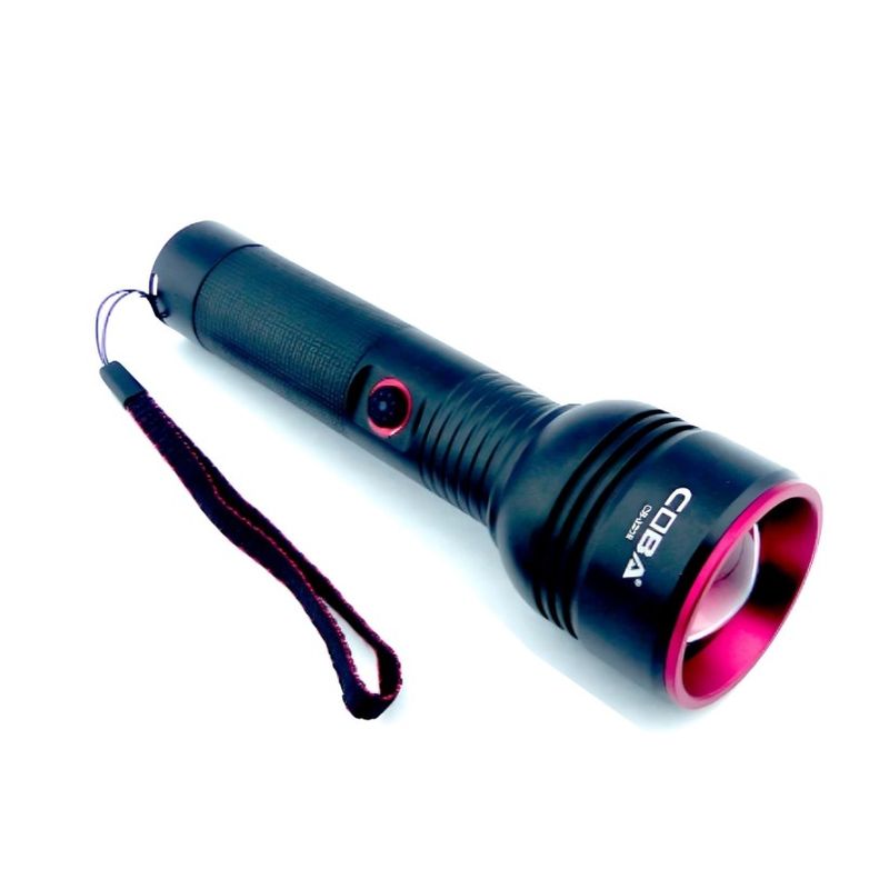 GENERICO - Linterna De 1 LED En Aluminio Con Zoom  Recargable