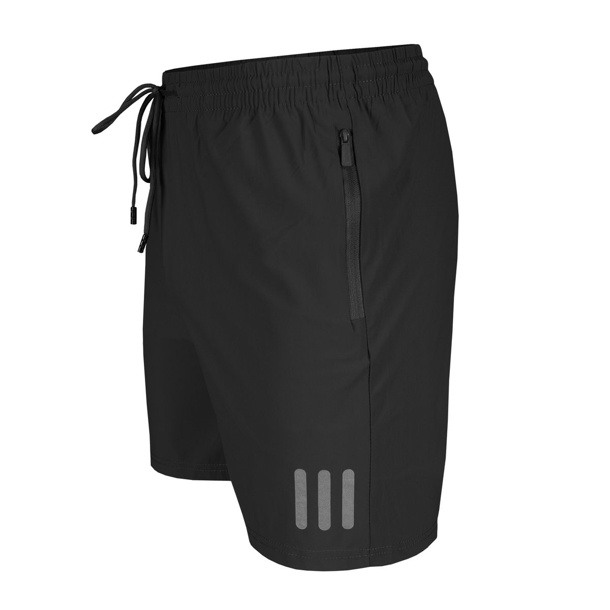 ANDESLAND OUTDOOR APPAREL - Shorts Sport Reflectante Hombre Negro