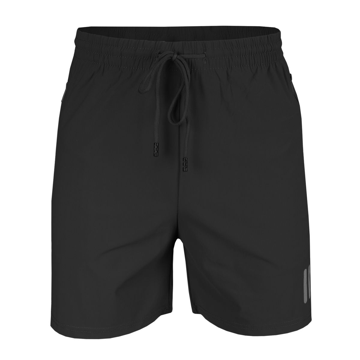 ANDESLAND OUTDOOR APPAREL - Shorts Sport Reflectante Hombre Negro