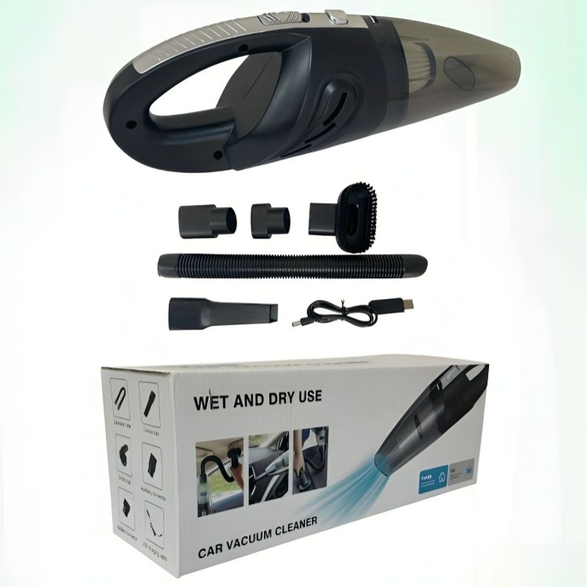 GENERICO - Aspiradora Para Auto Inalambrica Recargable