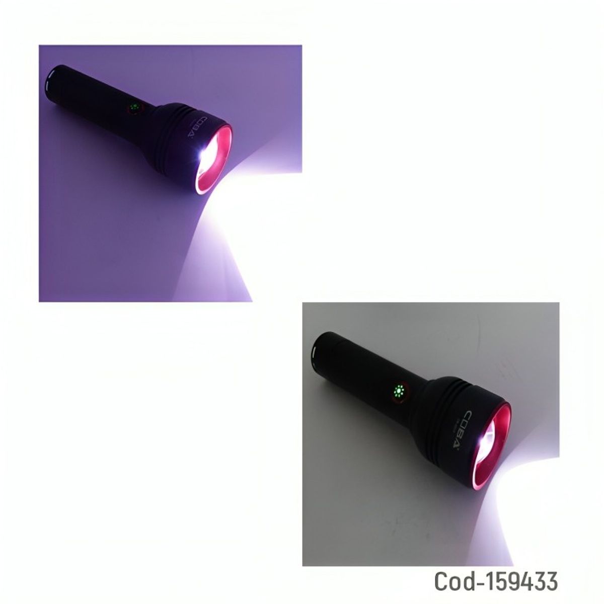 GENERICO - Linterna De 1 LED En Aluminio Con Zoom  Recargable.