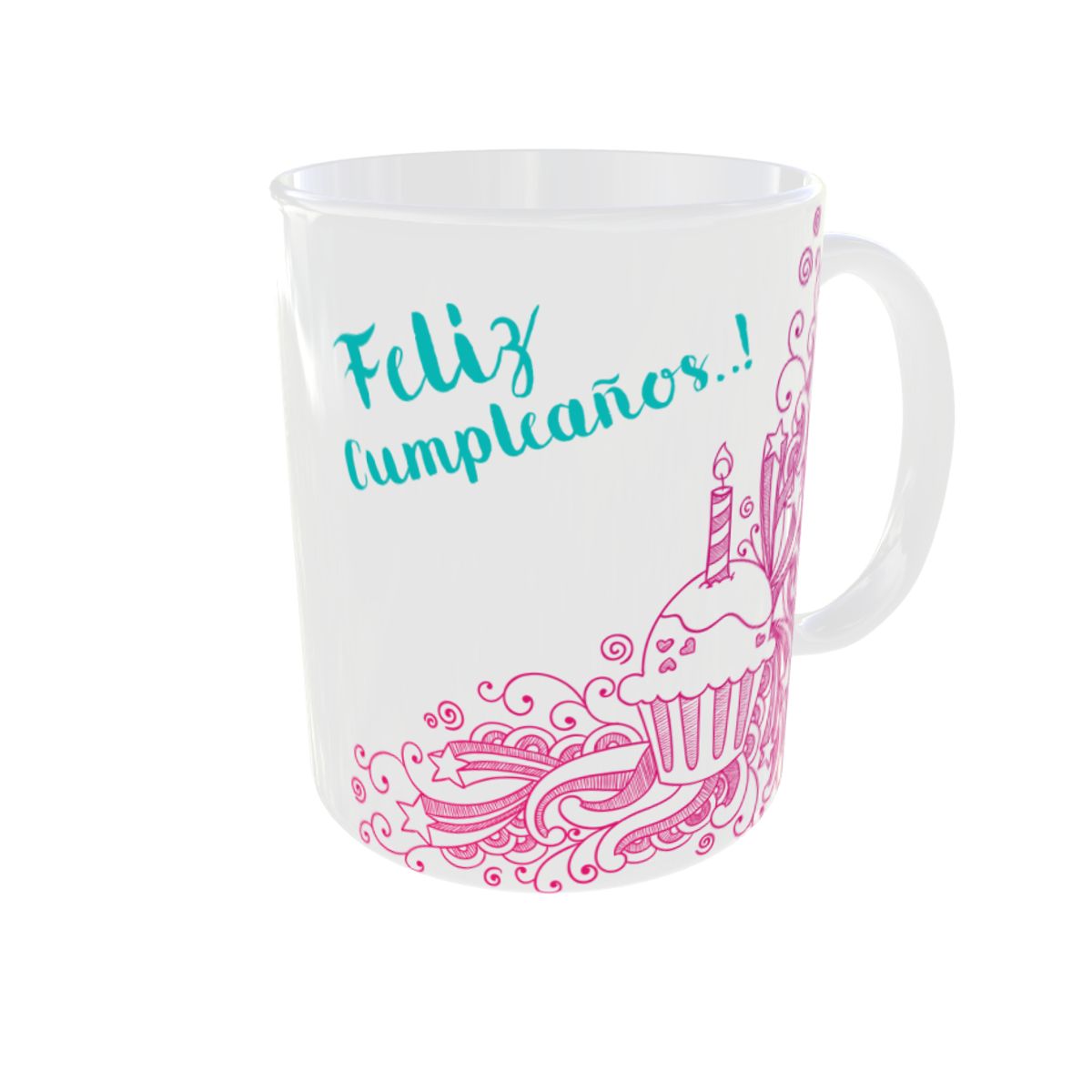 GENERICO - Taza Feliz Cumpleaño Diseño Felicidad para una compañera genial