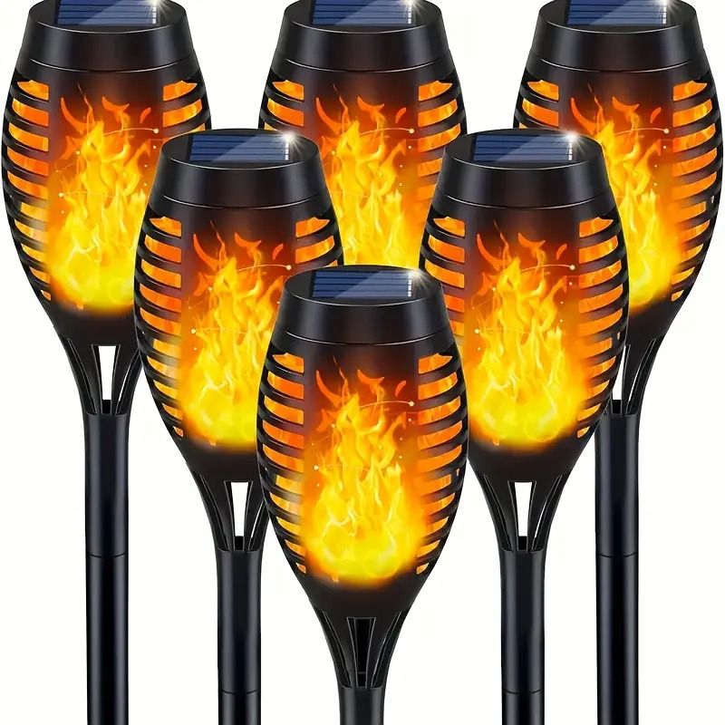 GENERICO - Set De 6 Antorchas Led Tiki De Energía Solar Para Jardín