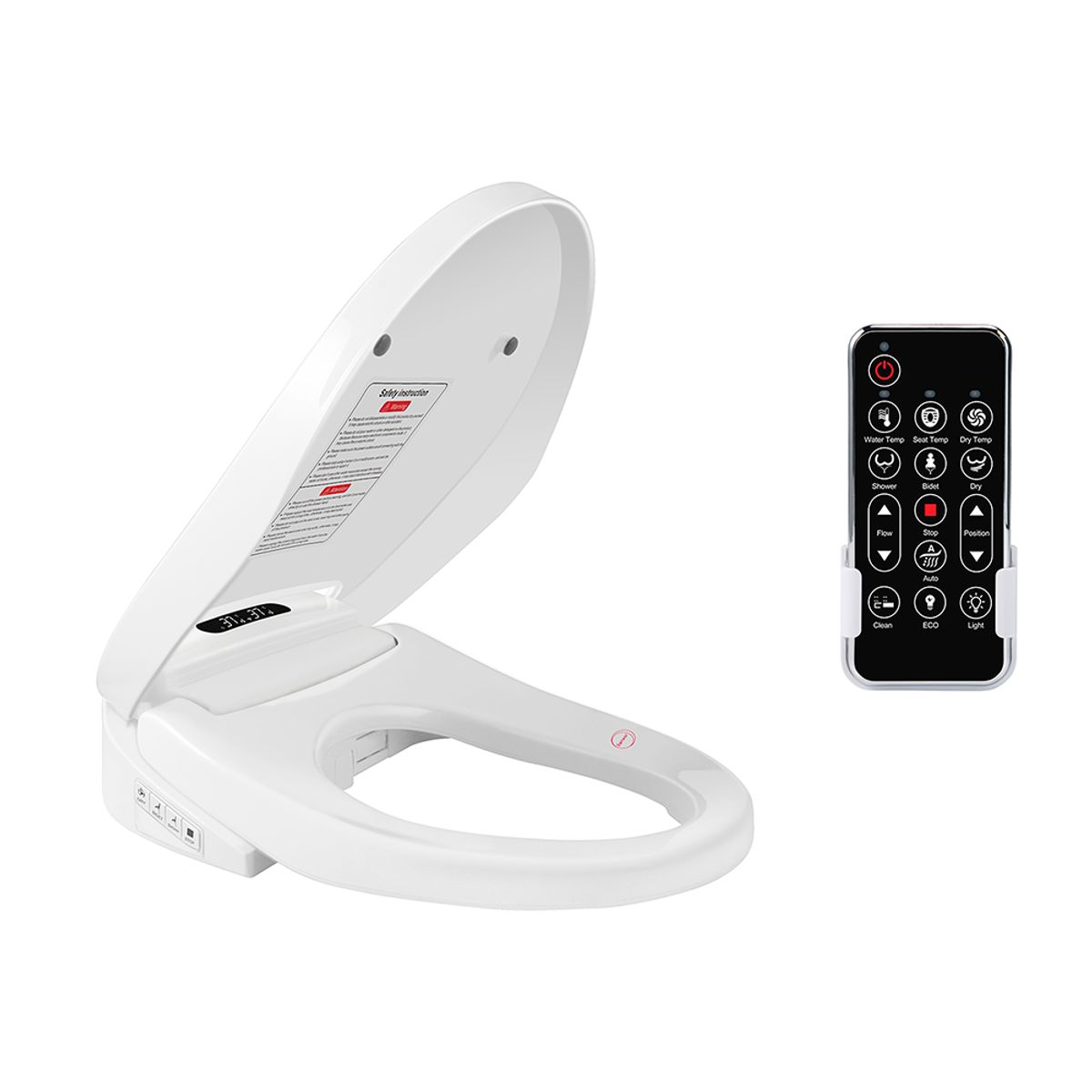 BE BLU - Inodoro Inteligente Tapa BLU101 L White Bidet Baño WC Japonés