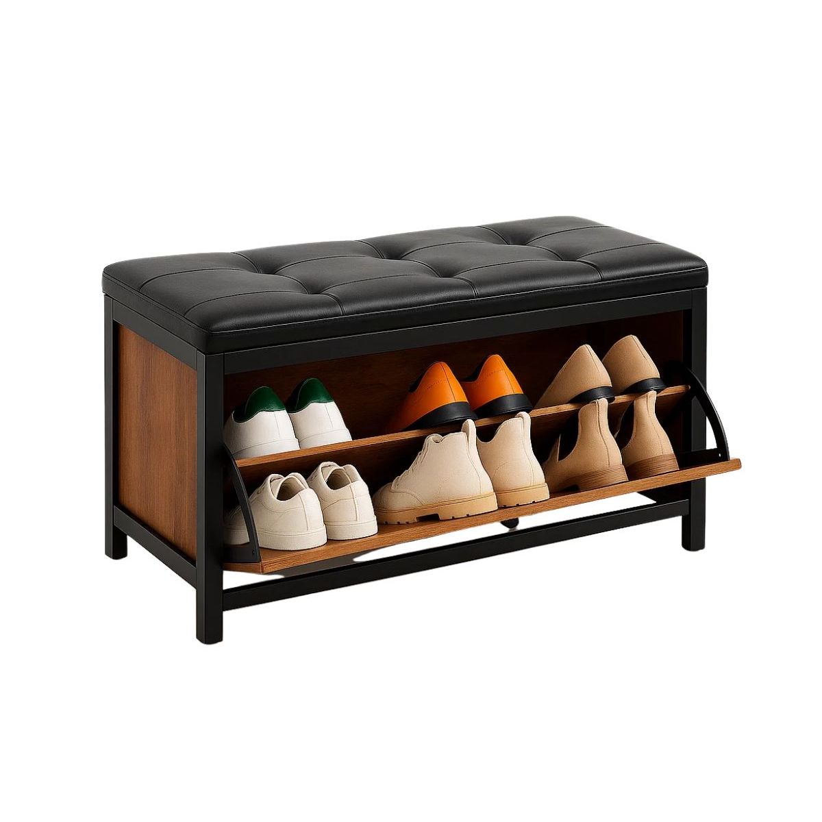HABITA2 CHILE - Banqueta Vintage con almacenamiento para Zapatos