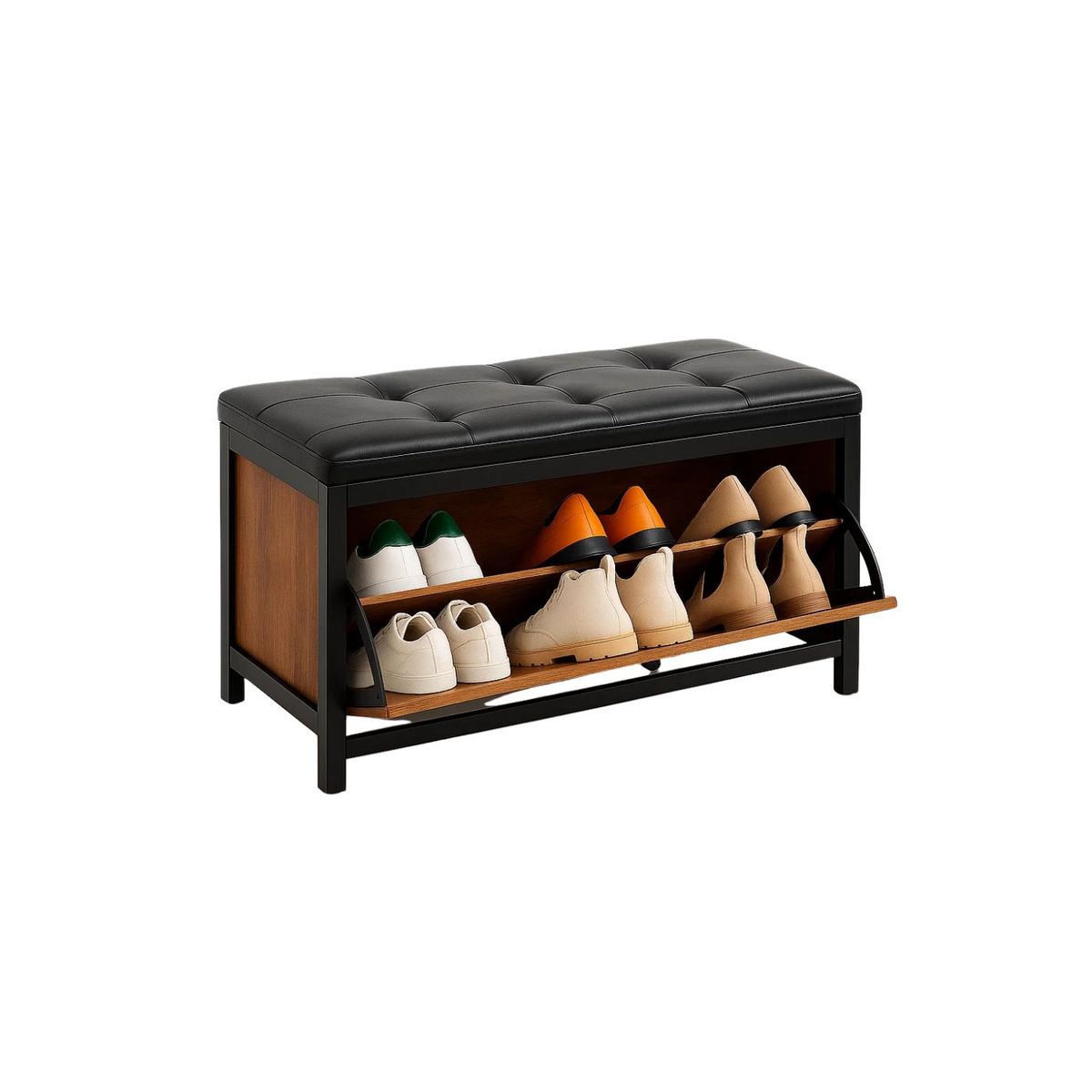 HABITA2 CHILE - Banqueta Vintage con almacenamiento para Zapatos