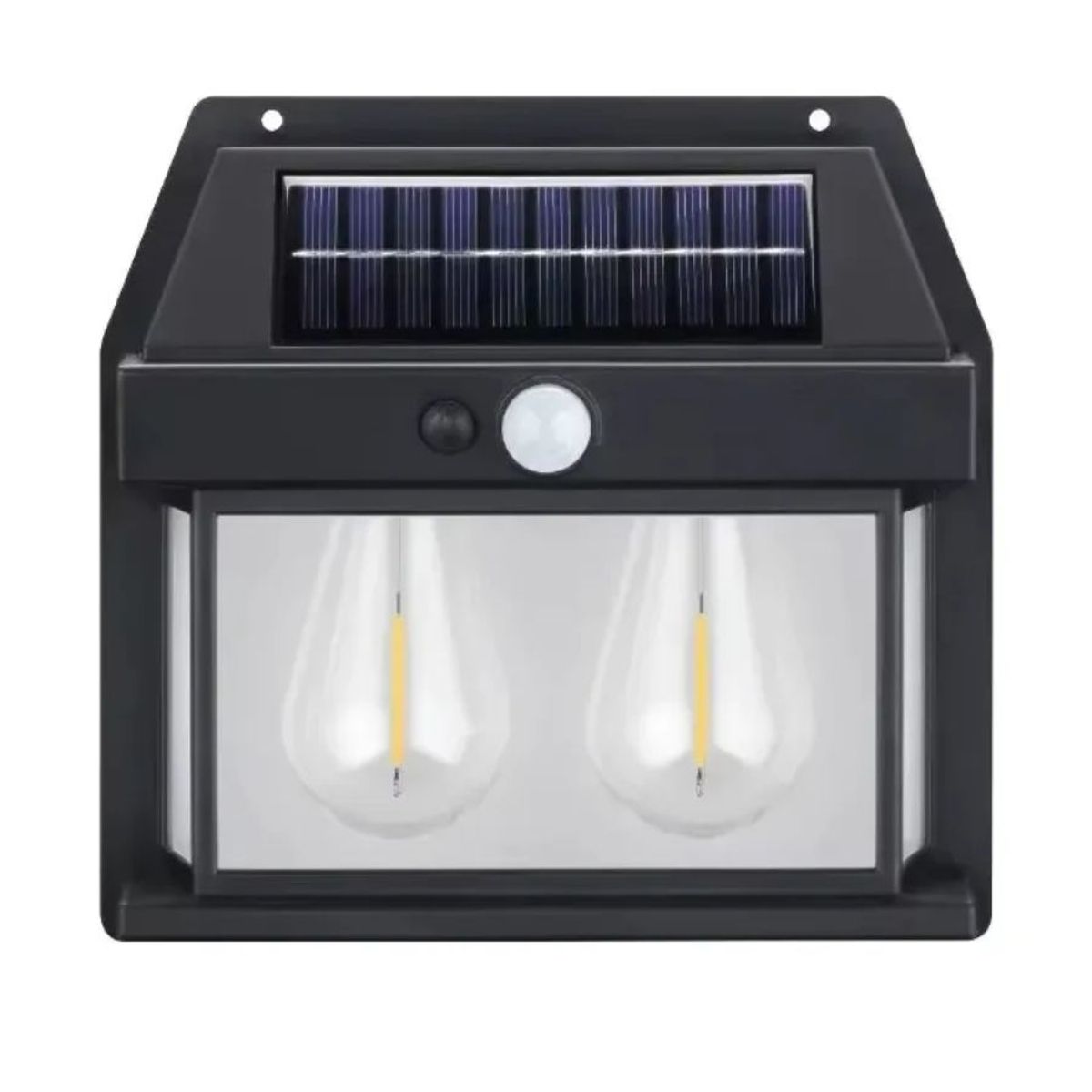 GENERICO - Lámpara Solar Led  De 2 Focos Con Sensor