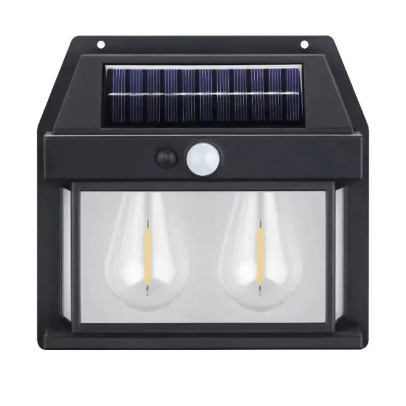GENERICO - Lámpara Solar Led  De 2 Focos Con Sensor