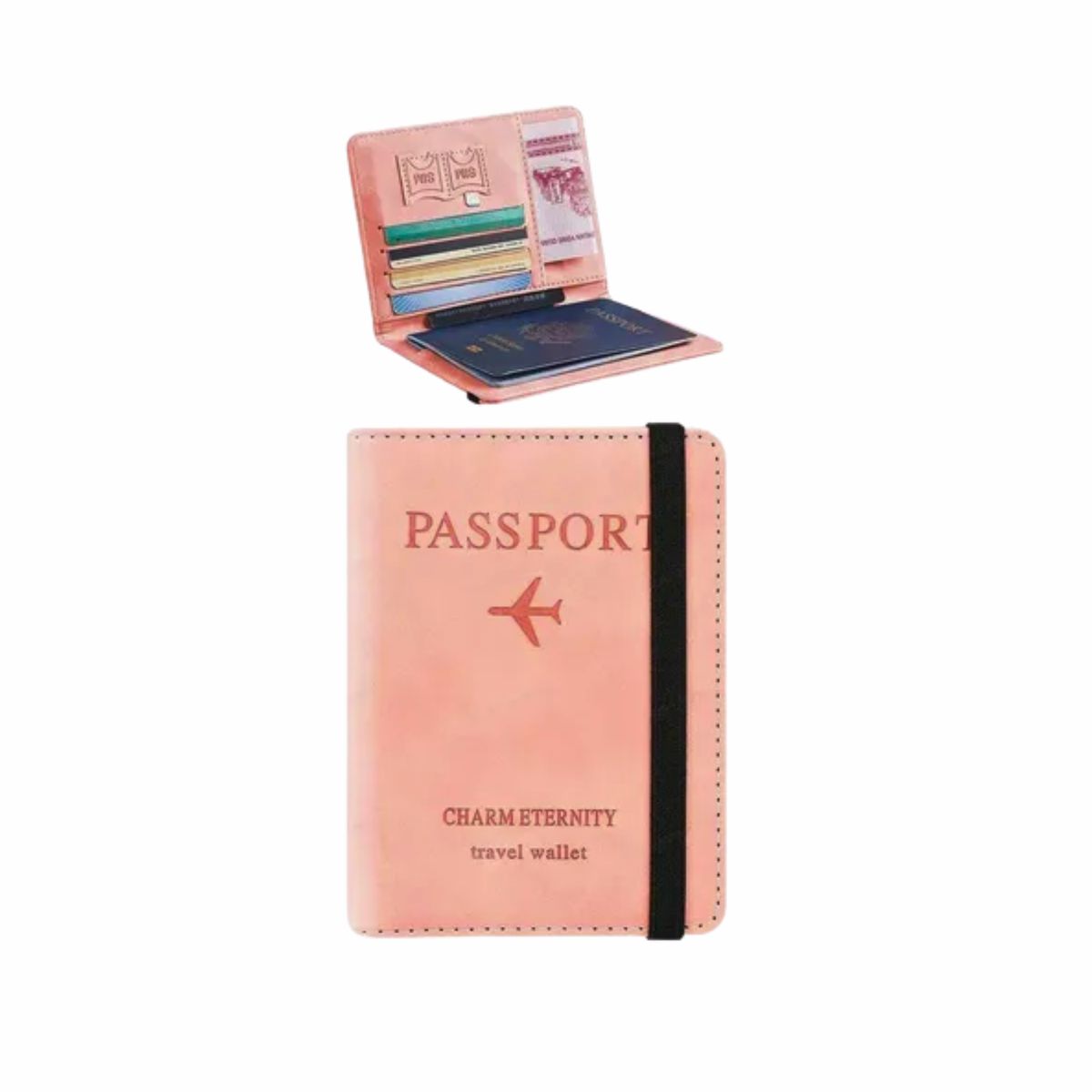GENERICO - Porta Pasaporte Documentos Funda Protectora Viaje Con Rfid