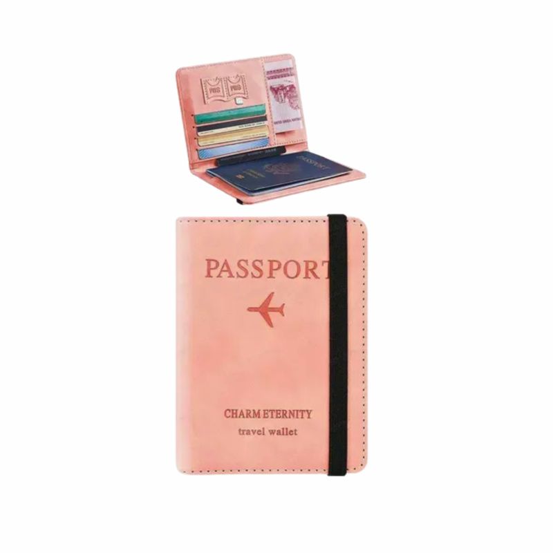 GENERICO - Porta Pasaporte Documentos Funda Protectora Viaje Con Rfid