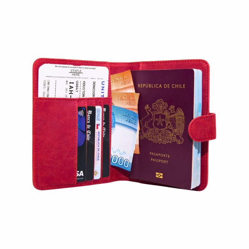GENERICO - Porta Pasaporte Documentos Funda Protectora Viaje Con Rfid